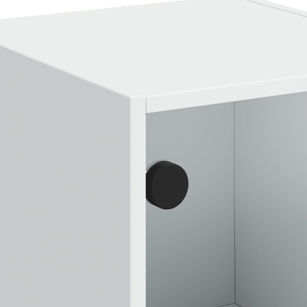 vidaXL Ντουλάπι Λευκό 35 x 37 x 109 εκ. με Γυάλινες Πόρτες