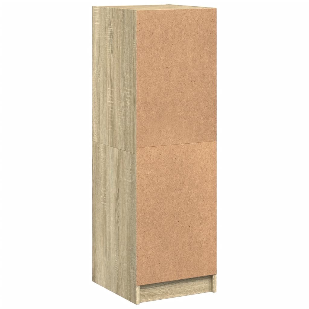 vidaXL Ντουλάπι Sonoma Δρυς 35 x 37 x 109 εκ. με Γυάλινες Πόρτες