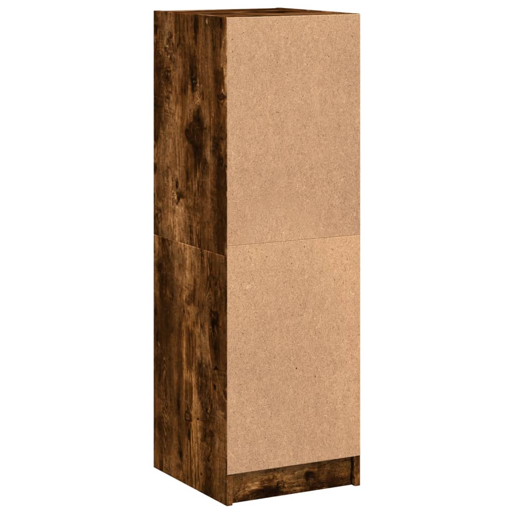 vidaXL Ντουλάπι Καπνιστή Δρυς 35x37x109 εκ. με Γυάλινες Πόρτες