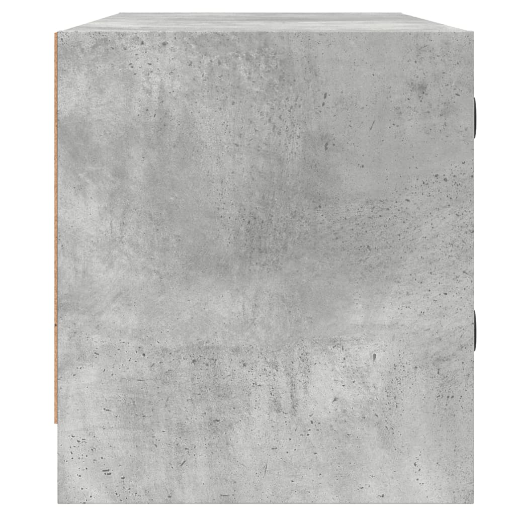 vidaXL Έπιπλο Τηλεόρασης Γκρι Σκυροδ. 102x37x42 εκ. Γυάλινες Πόρτες