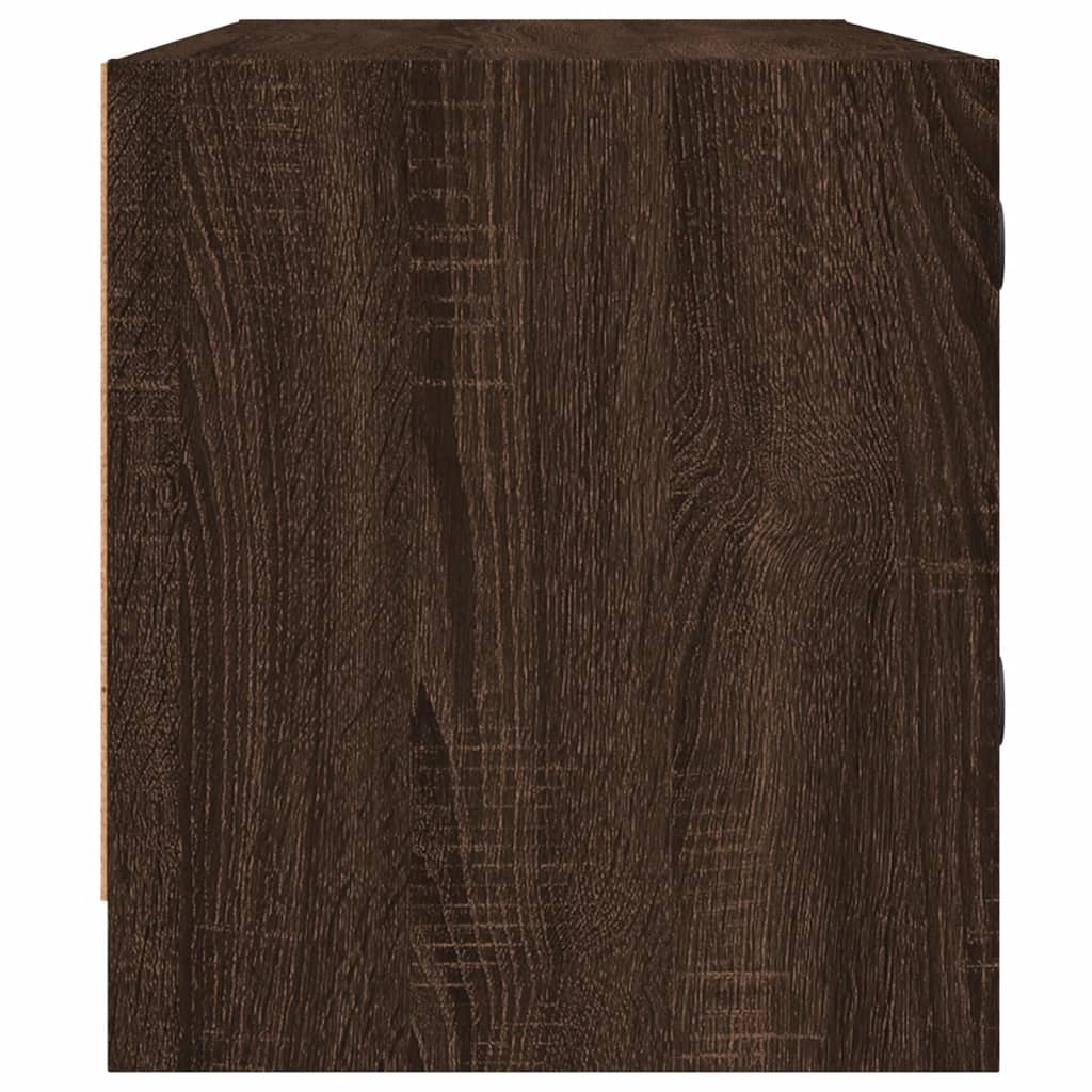 vidaXL Έπιπλο Τηλεόρασης Καφέ Δρυς 102x37x42 εκ. Γυάλινες Πόρτες