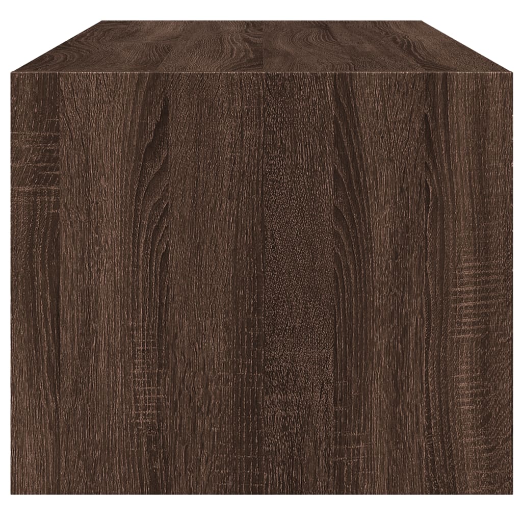 vidaXL Τραπεζάκι Σαλονιού Καφέ Δρυς 102x50x42 εκ. με Γυάλινες Πόρτες