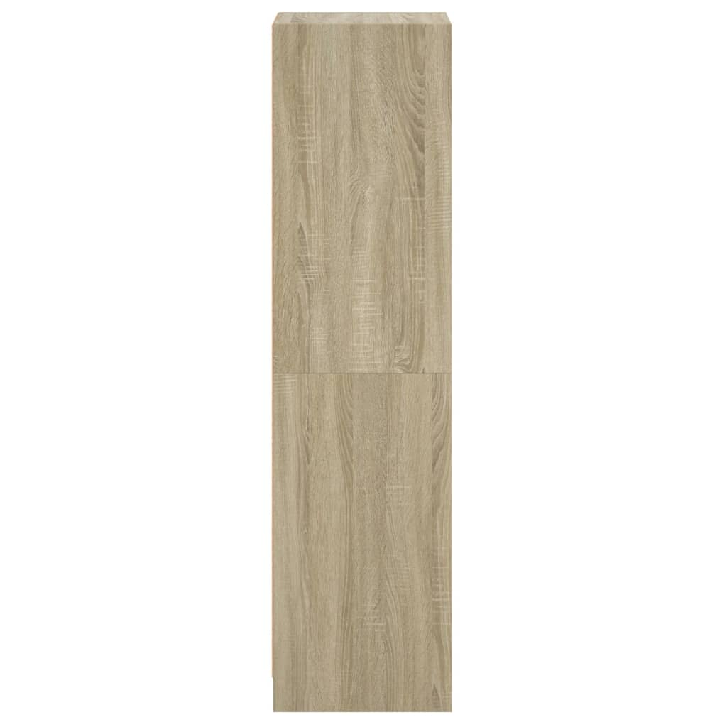 vidaXL Ντουλάπι Sonoma Δρυς 35 x 37 x 142 εκ. με Γυάλινες Πόρτες