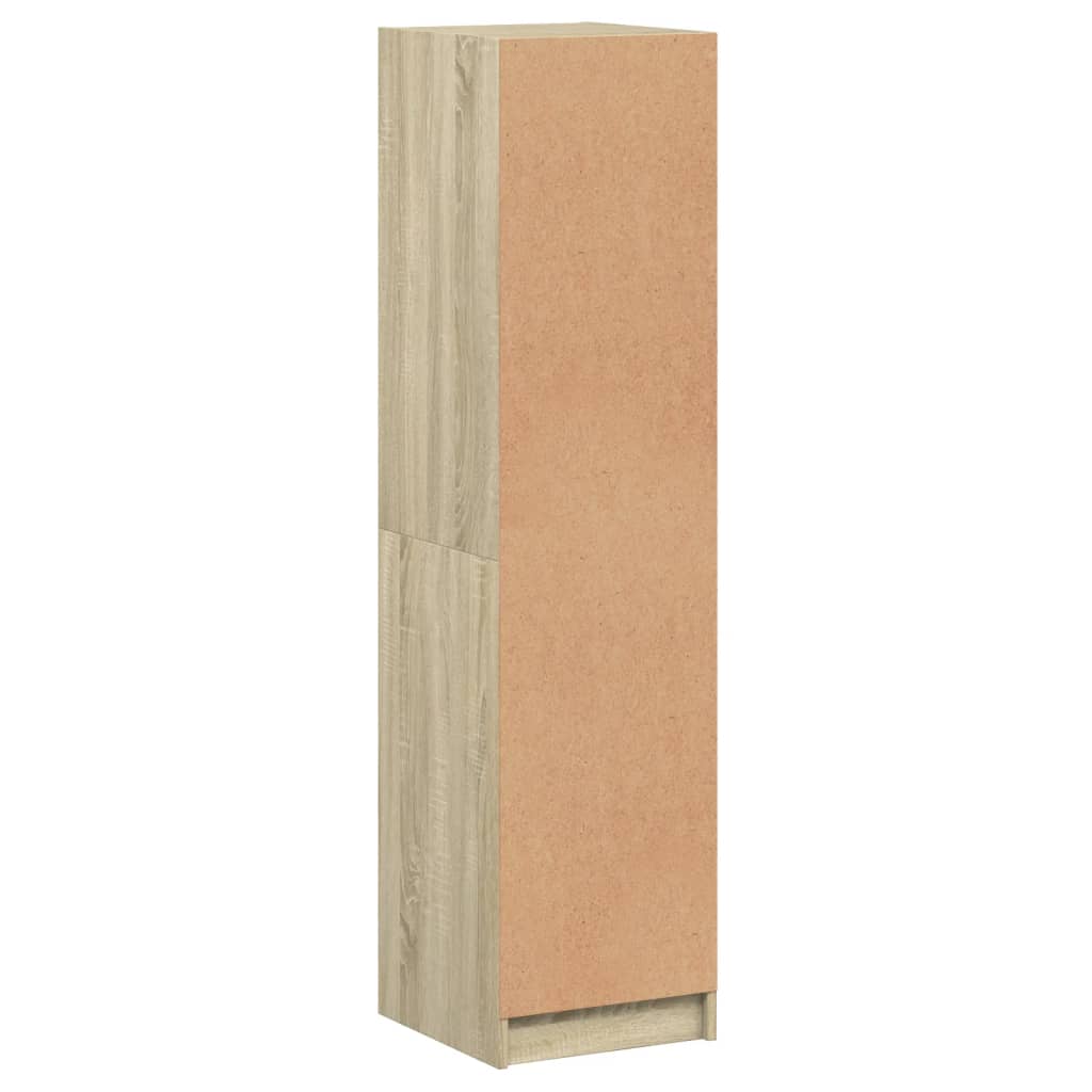 vidaXL Ντουλάπι Sonoma Δρυς 35 x 37 x 142 εκ. με Γυάλινες Πόρτες