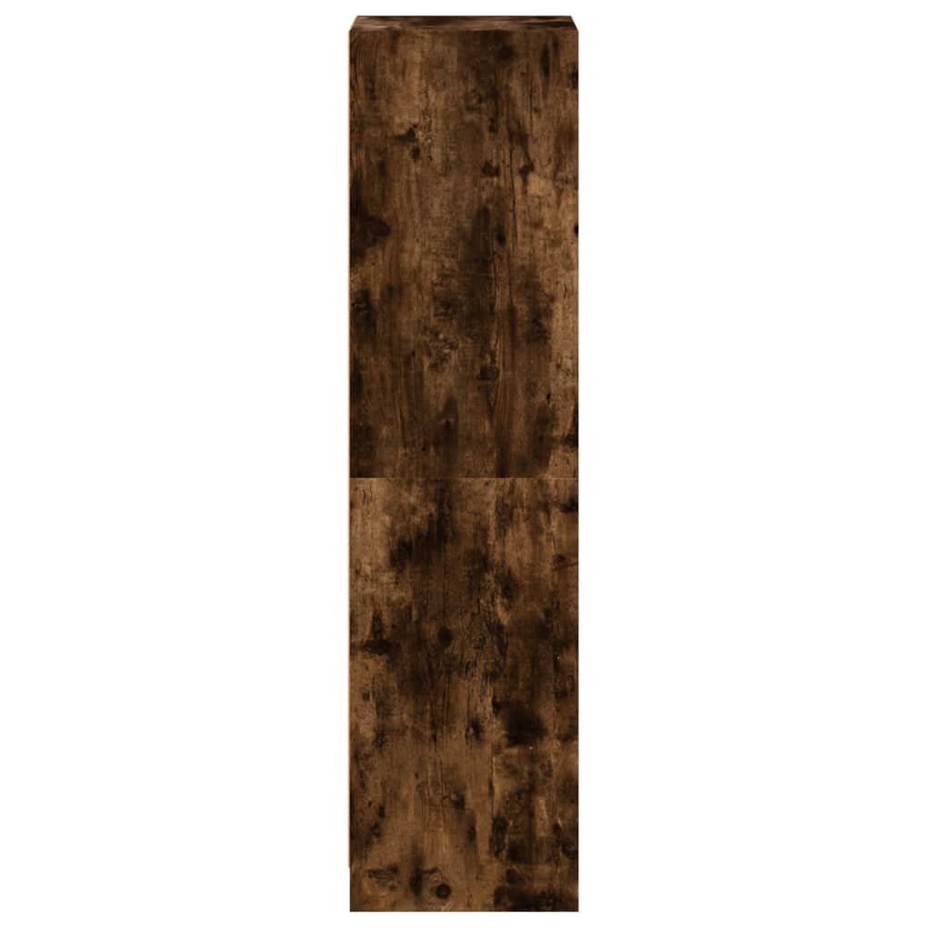 vidaXL Ντουλάπι Καπνιστή Δρυς 35x37x142 εκ. με Γυάλινες Πόρτες