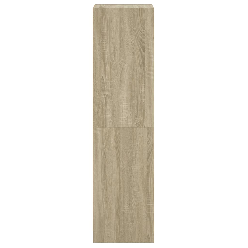 vidaXL Ντουλάπι Sonoma Δρυς 35 x 37 x 142 εκ. με Γυάλινη Πόρτα