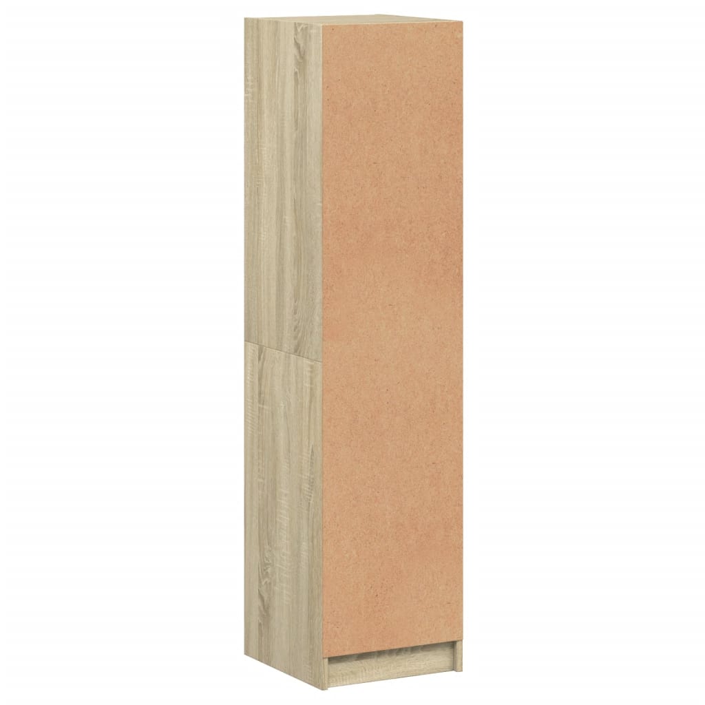 vidaXL Ντουλάπι Sonoma Δρυς 35 x 37 x 142 εκ. με Γυάλινη Πόρτα