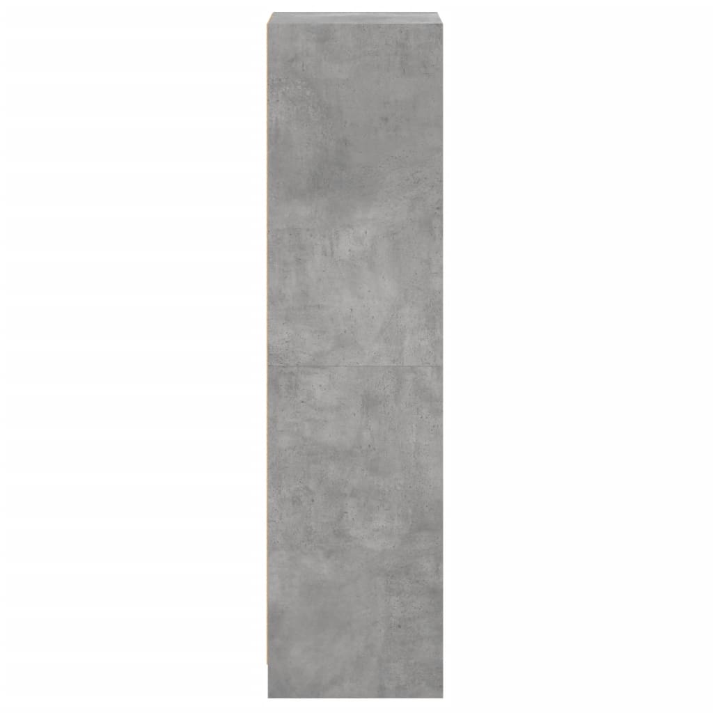 vidaXL Ντουλάπι Γκρι Σκυροδέματος 35x37x142 εκ. με Γυάλινη Πόρτα