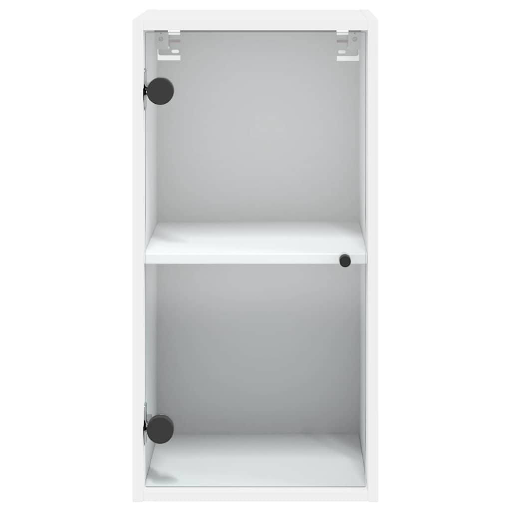 vidaXL Ντουλάπι Τοίχου Λευκό 35x37x68,5 εκ. με Γυάλινες Πόρτες