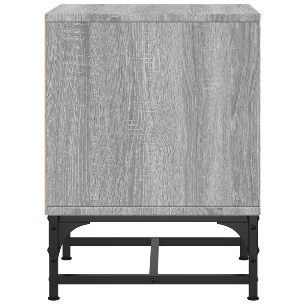 vidaXL Κομοδίνο Γκρι Sonoma 35x37x50 εκ. με Γυάλινη Πόρτα