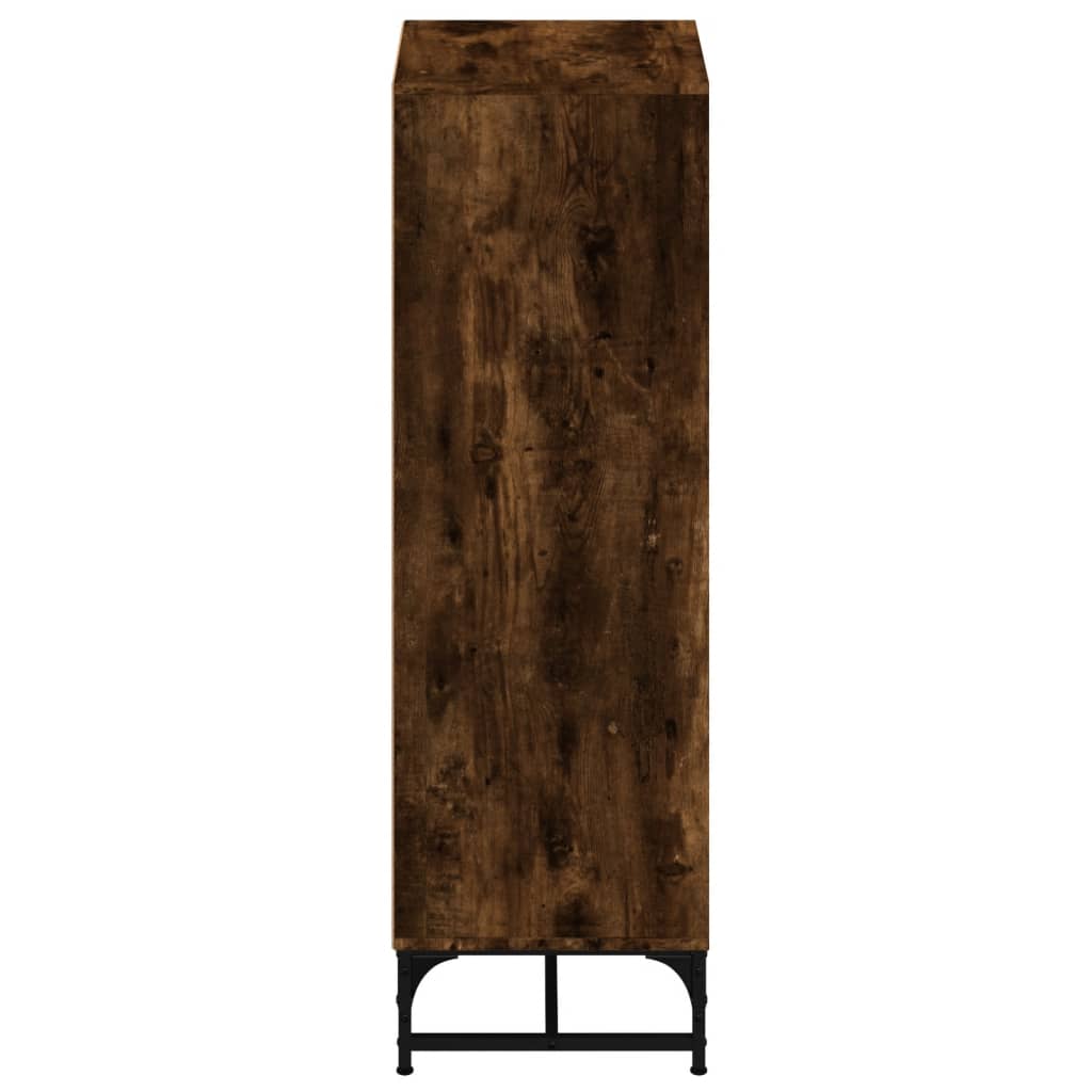 vidaXL Ντουλάπι Καπνιστή Δρυς 35x37x120 εκ. με Γυάλινες Πόρτες