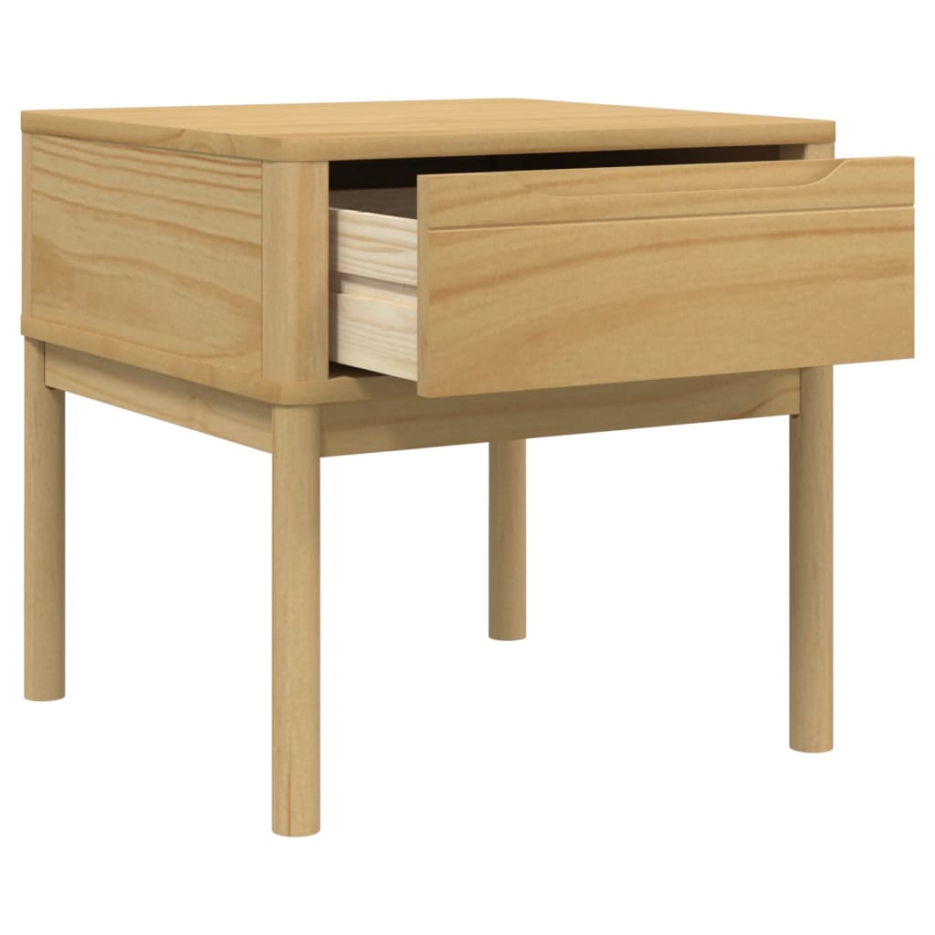 vidaXL Τραπεζάκι FLORO Καφέ 55x55x54 εκ. από Μασίφ Ξύλο Πεύκου