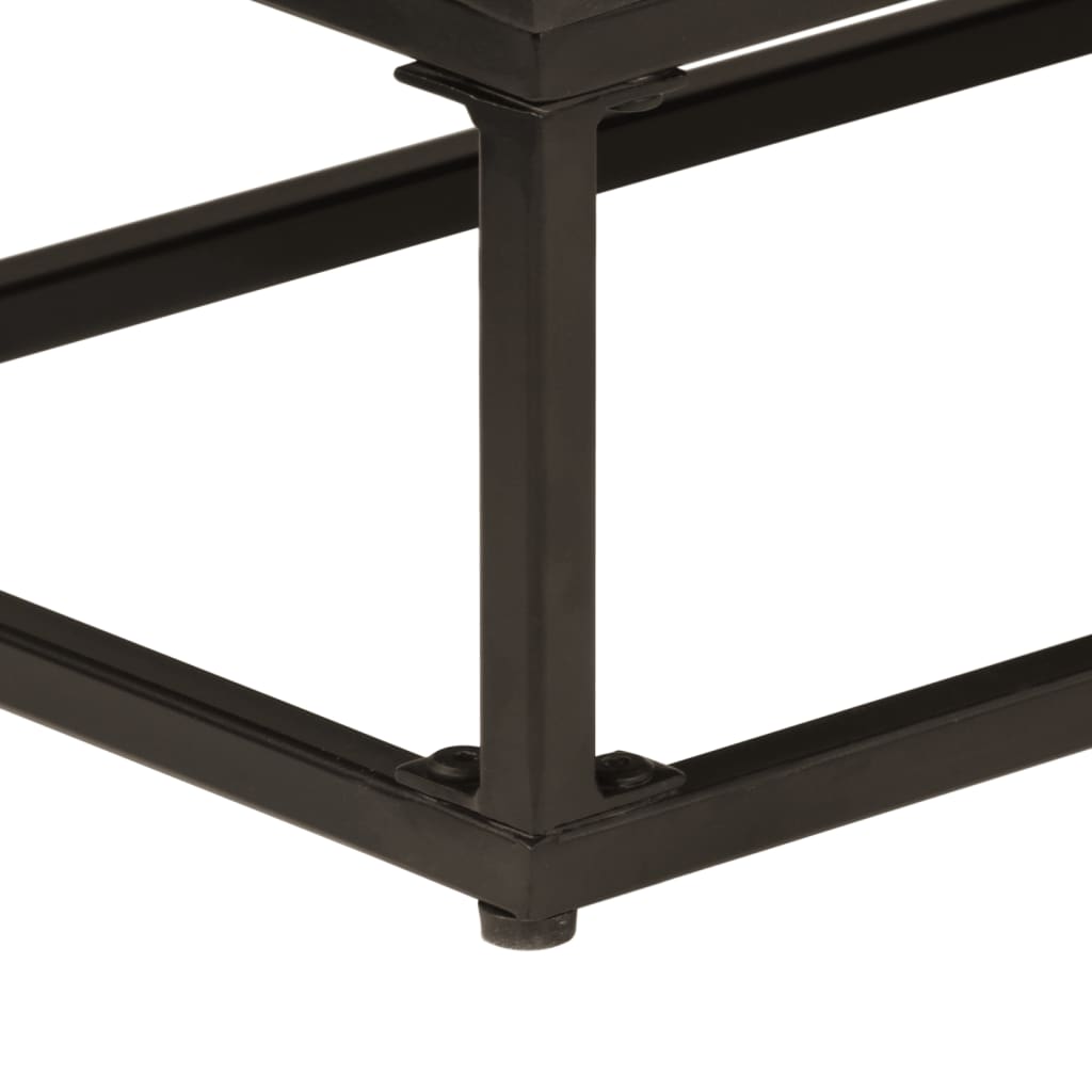 vidaXL Ντουλάπι Μαύρο 55x30x76 εκ. από Μασίφ Ξύλο Μάνγκο και Σίδηρο