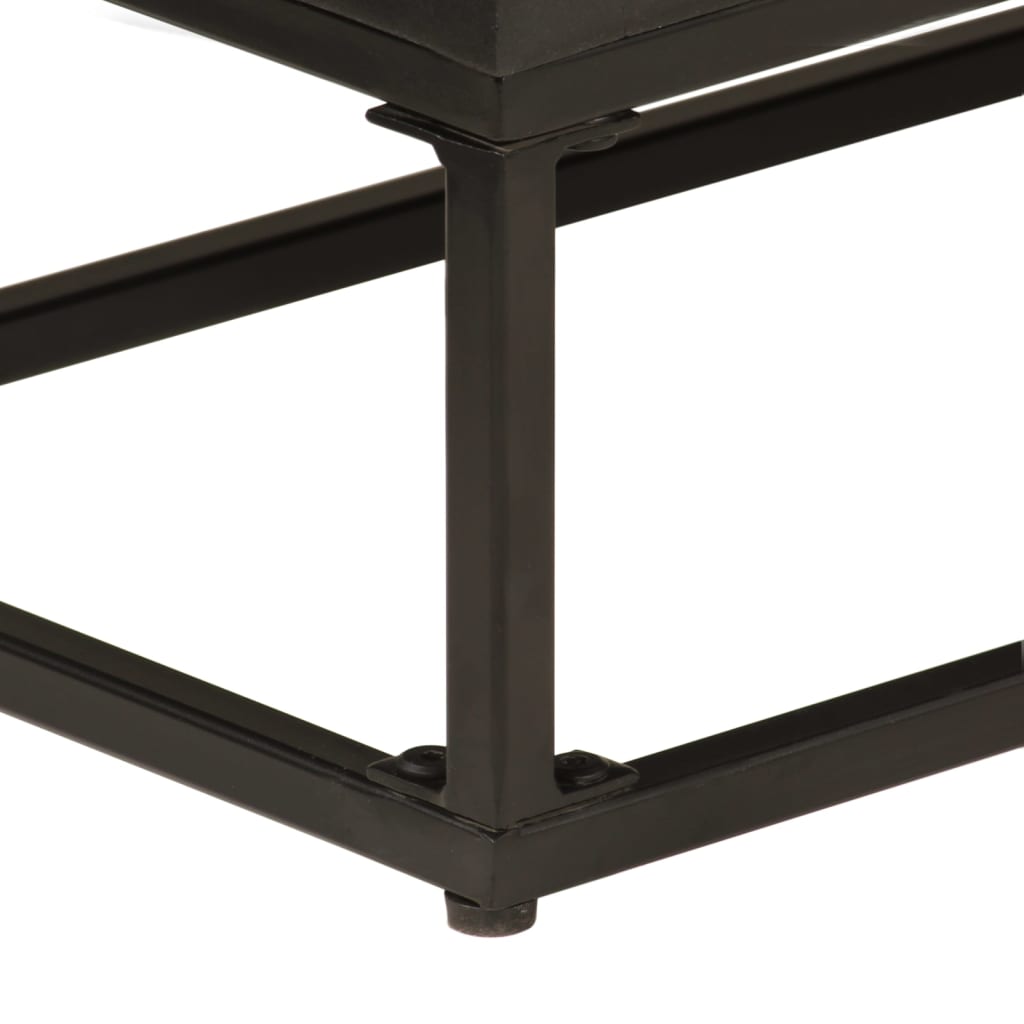 vidaXL Ντουλάπι Μαύρο 55x30x76 εκ. από Μασίφ Ξύλο Μάνγκο και Σίδηρο