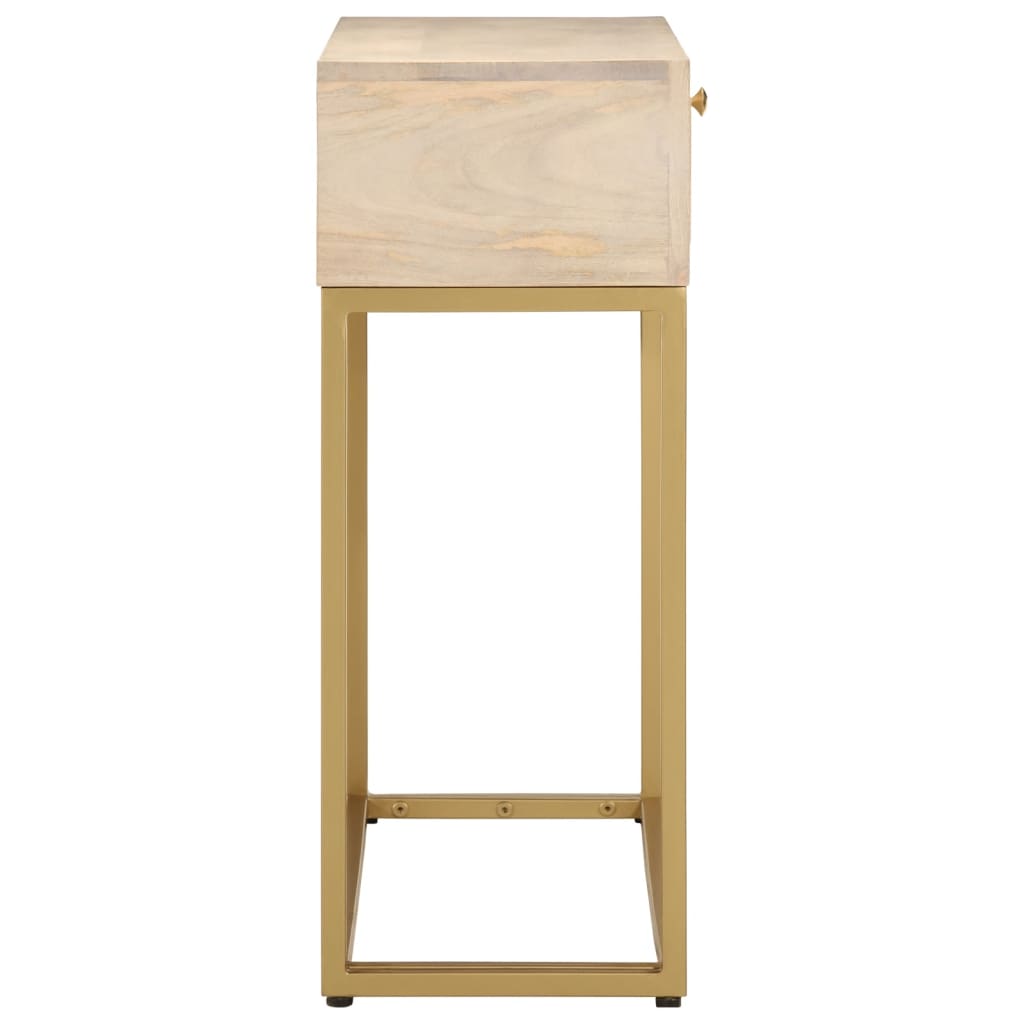 vidaXL Τραπέζι Κονσόλα 90 x 30 x 76 εκ. από Μασίφ Ξύλο Μάνγκο/Σίδερο