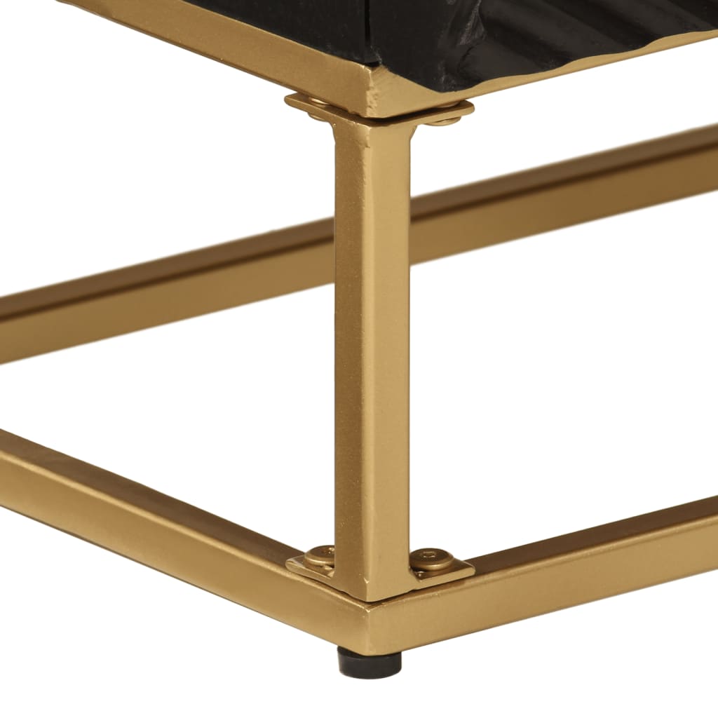 vidaXL Ντουλάπι Μαύρο 55x30x76 εκ. από Μασίφ Ξύλο Μάνγκο και Σίδηρο