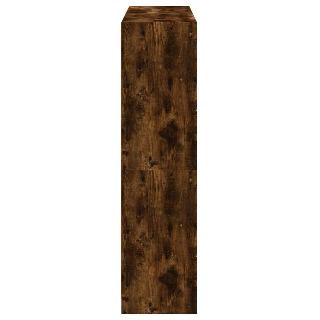 vidaXL Βιβλιοθήκη με Πόρτες Καπνιστή Δρυς 136x37x142 εκ. Επεξ. Ξύλο