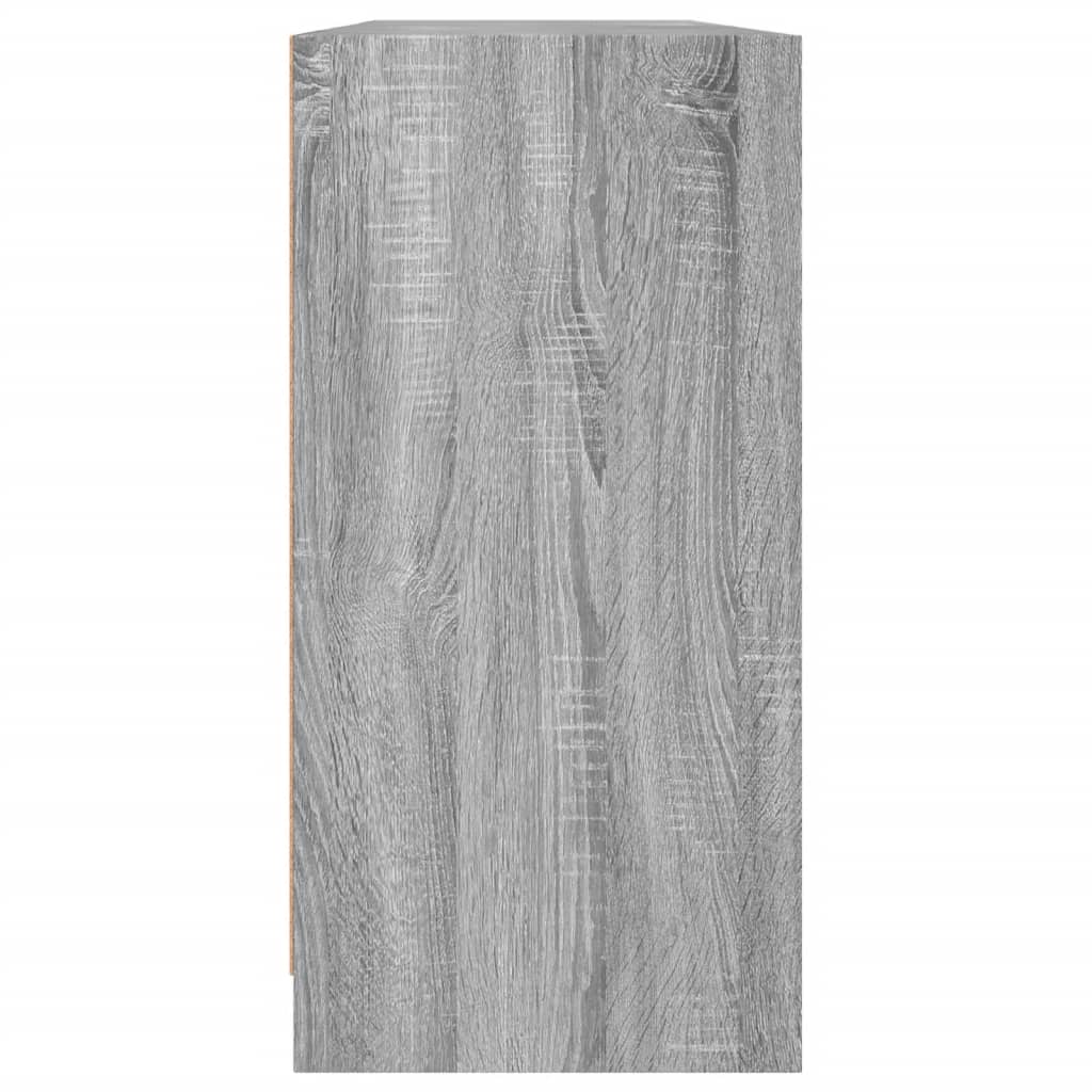vidaXL Βιβλιοθήκη με Πόρτες Γκρι Sonoma 204x37x75 εκ. Επεξ. Ξύλο