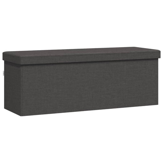vidaXL Πάγκος Αποθήκευσης Πτυσσόμενος Σκούρο Γκρι από Συνθετικό Λινό