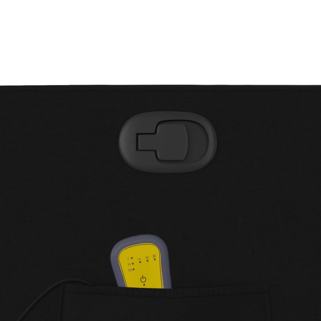 vidaXL Πολυθρόνα Μασάζ με Ανακλινόμενη Πόρτα Μαύρη Υφασμάτινη