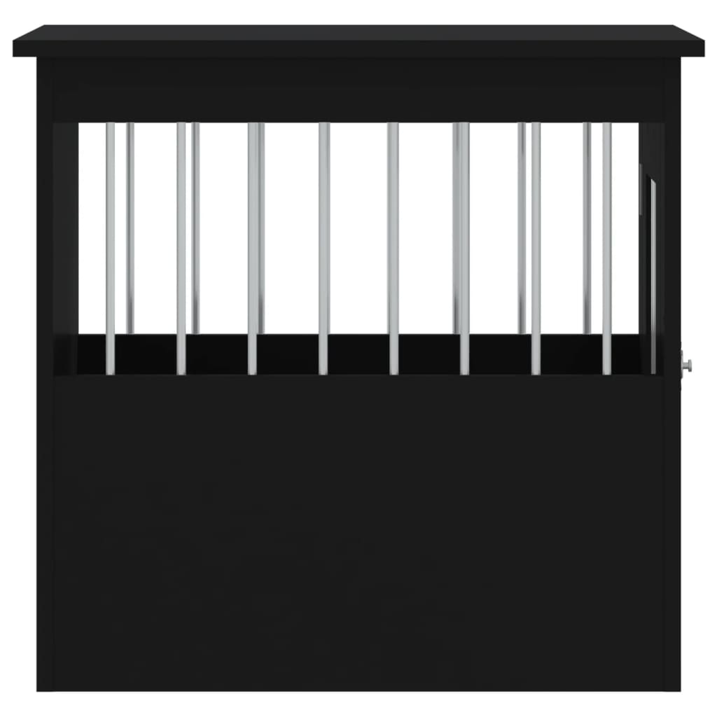 vidaXL Κλουβί Σκύλου Μαύρο 45x62x59 εκ. από Επεξεργασμένο ξύλο