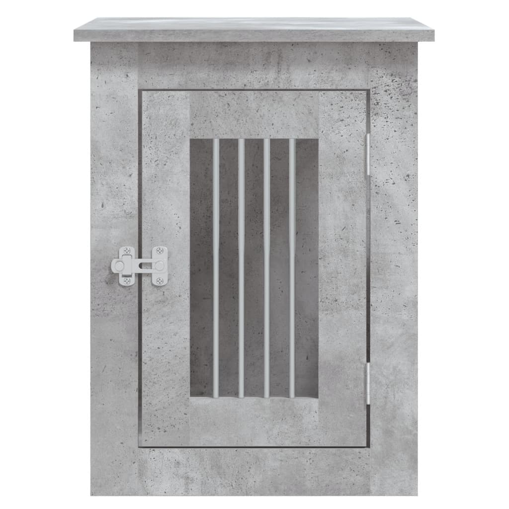 vidaXL Κλουβί Σκύλου Γκρι Σκυροδεμ. 45x62x59 εκ. Επεξεργ. Ξύλο