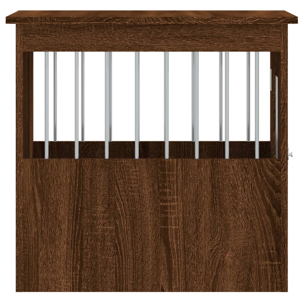 vidaXL Κλουβί Σκύλου Καφέ Δρυς 45x62x59 εκ. από Επεξεργ. Ξύλο