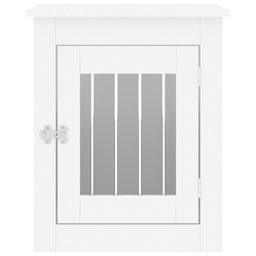 vidaXL Κλουβί Σκύλου Λευκό 55 x 75 x 65 εκ. από Επεξεργασμένο Ξύλο