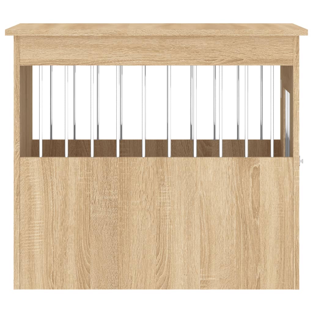 vidaXL Κλουβί Σκύλου Sonoma Δρυς 55 x 75 x 65 εκ. από Επεξεργ. Ξύλο