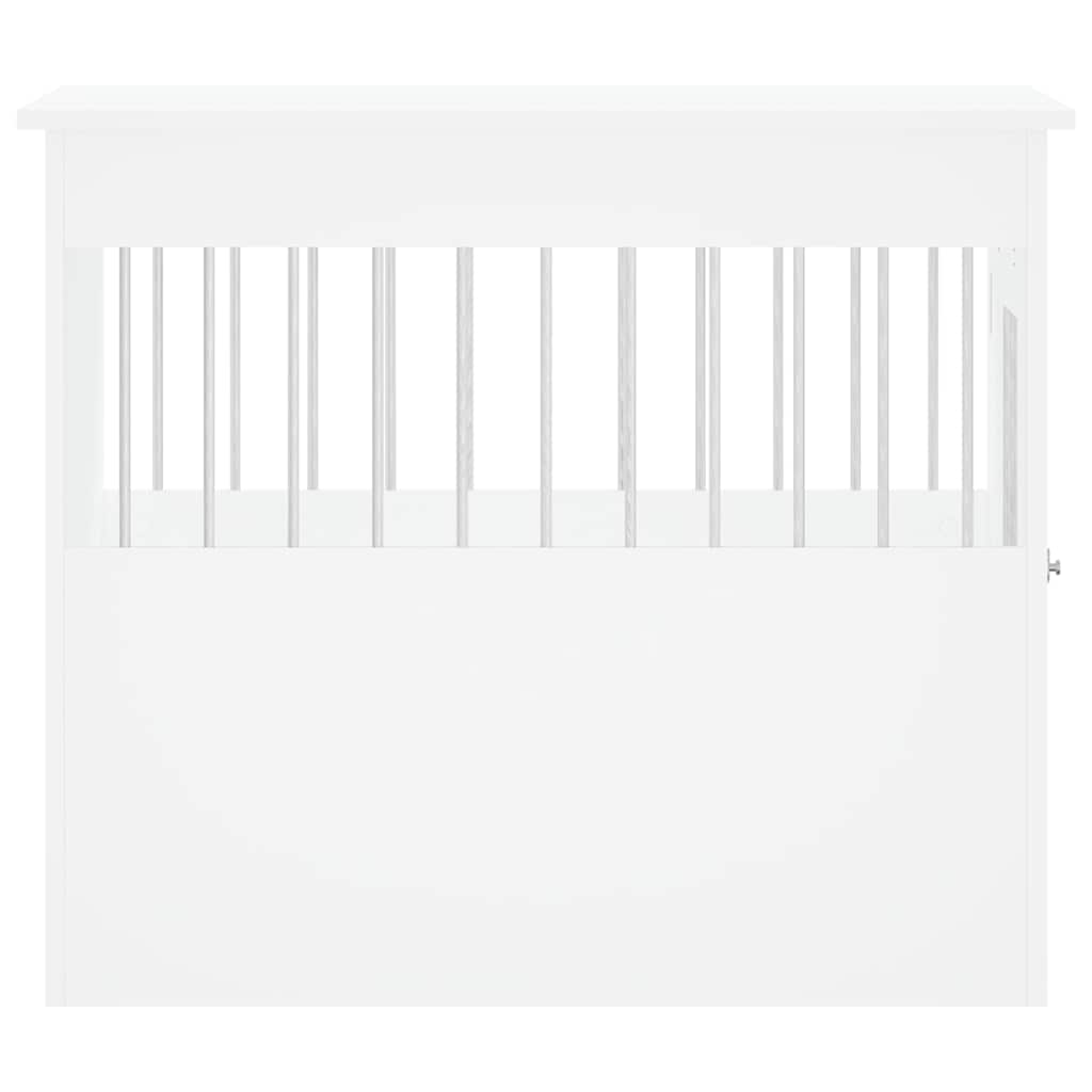 vidaXL Κλουβί Σκύλου Λευκό 55 x 80 x 68 εκ. από Επεξεργασμένο Ξύλο