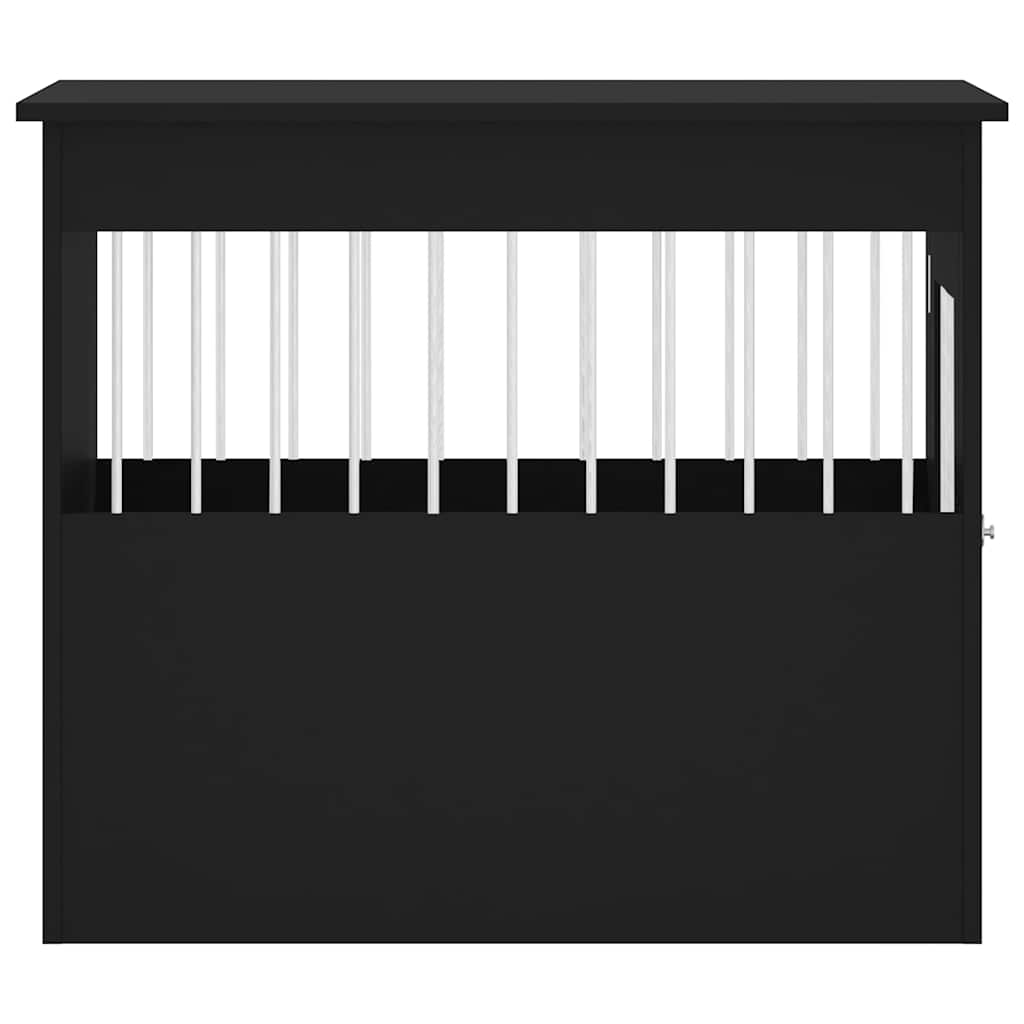 vidaXL Κλουβί Σκύλου Μαύρο 55x80x68 εκ. από Επεξεργασμένο Ξύλο