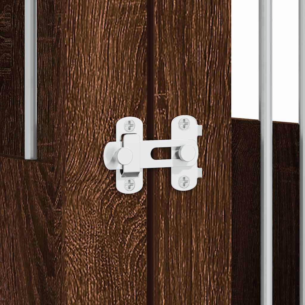 vidaXL Κλουβί Σκύλου Καφέ Δρυς 55x80x68 εκ. από Επεξεργ. Ξύλο