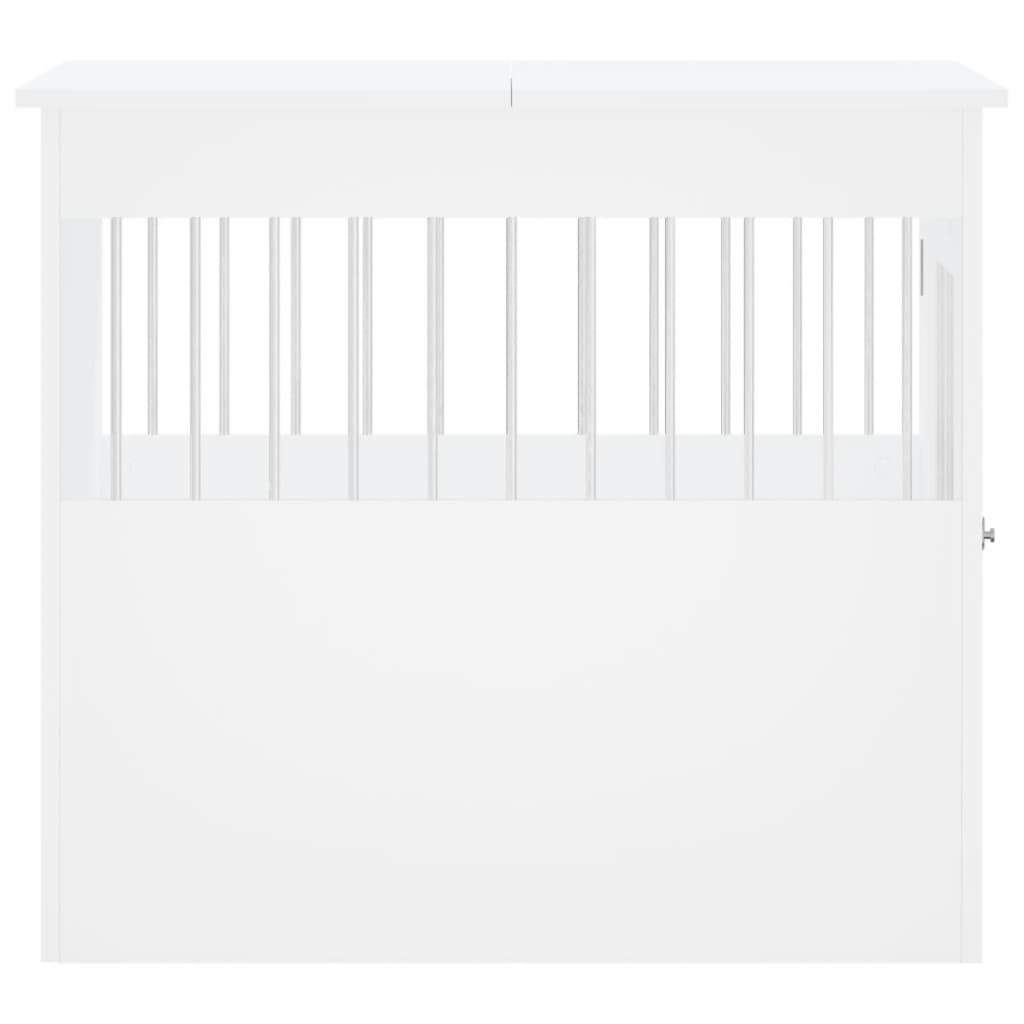 vidaXL Κλουβί Σκύλου Λευκό 64,5x80x71 εκ. από Επεξεργασμένο Ξύλο