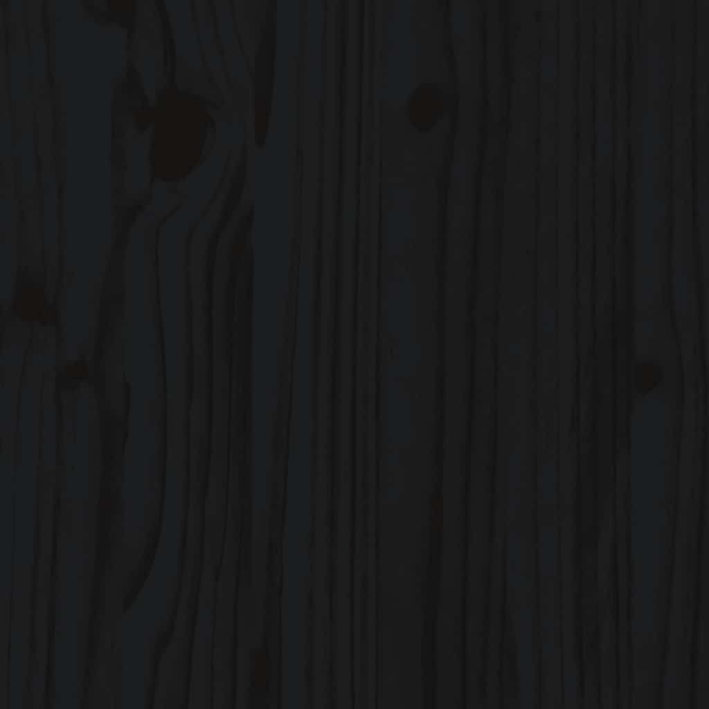 vidaXL Υπερυψ. Κρεβάτι με Τσουλήθρα Μαύρο 80x200εκ. Μασίφ Ξύλο Πεύκου