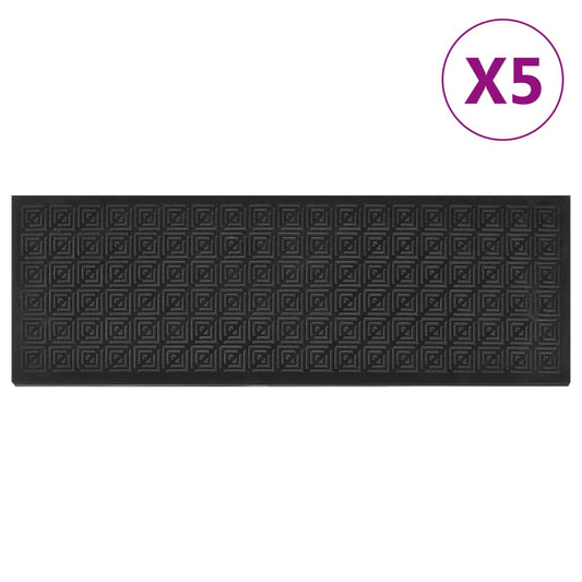 vidaXL Πατάκια Σκάλας 5 τεμ. 25 x 75 εκ. από Καουτσούκ