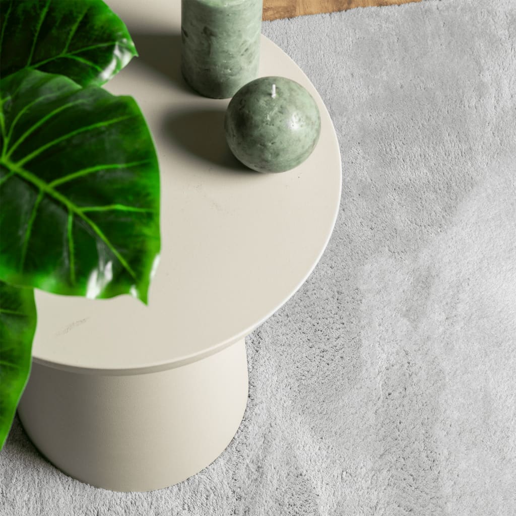 vidaXL Χαλί HUARTE με Κοντό Πέλος Μαλακό/ Πλενόμενο Γκρι 160x160 εκ.