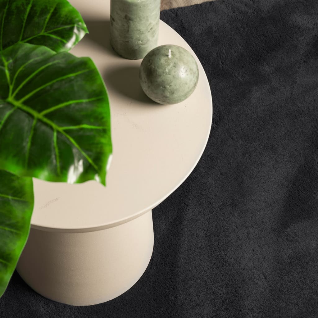 vidaXL Χαλί HUARTE με Κοντό Πέλος Μαλακό/ Πλενόμενο Μαύρο 160x160 εκ.