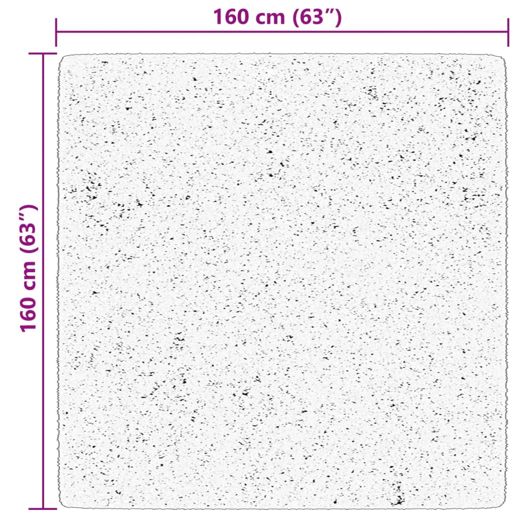 vidaXL Χαλί HUARTE με Κοντό Πέλος Μαλακό/ Πλενόμενο Μαύρο 160x160 εκ.