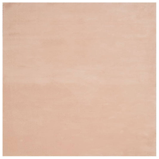 vidaXL Χαλί HUARTE με Κοντό Πέλος Μαλακό/ Πλενόμενο Ροδαλό 160x160 εκ.