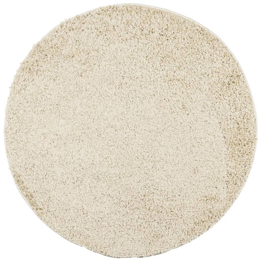 vidaXL Χαλί Shaggy PAMPLONA με Ψηλό Πέλος Μοντέρνο Χρυσό Ø 100 εκ.