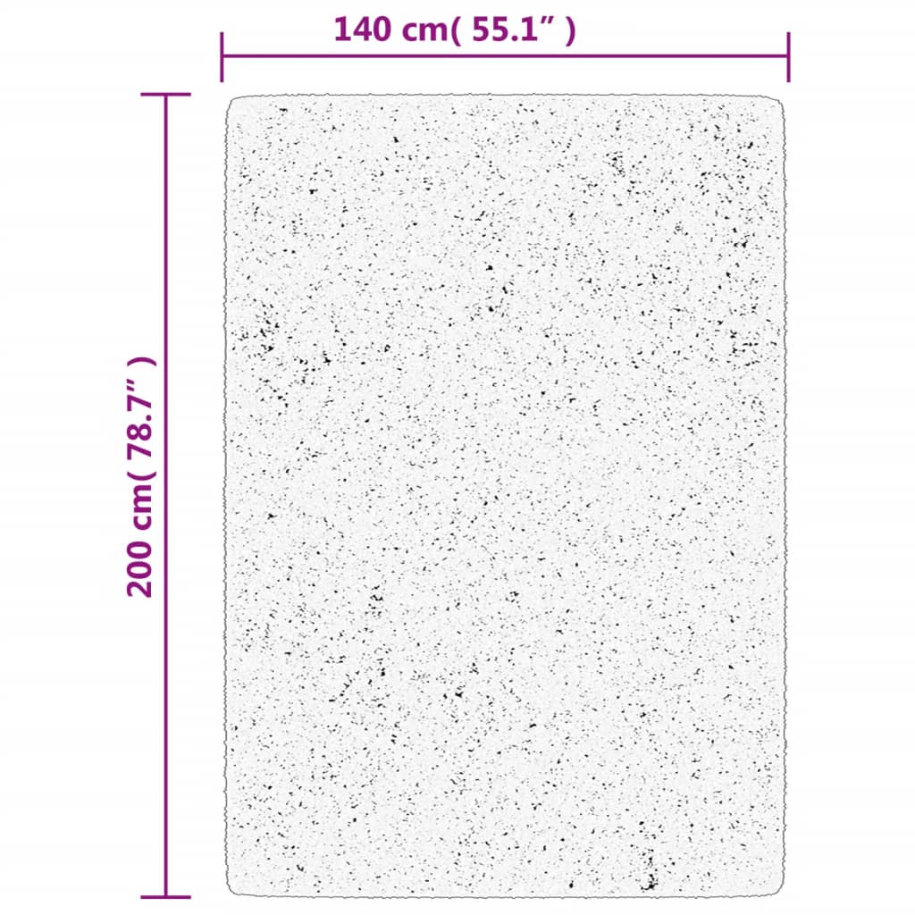 vidaXL Χαλί OVIEDO με Κοντό Πέλος Μπεζ 140 x 200 εκ.