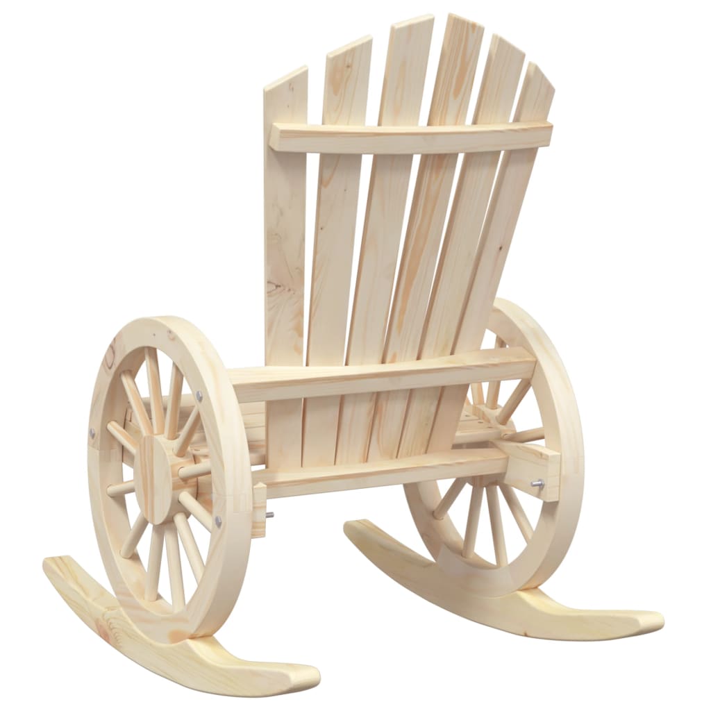 vidaXL Πολυθρόνες Κουνιστές Adirondack 2 τεμ. από Μασίφ Ξύλο Ελάτης