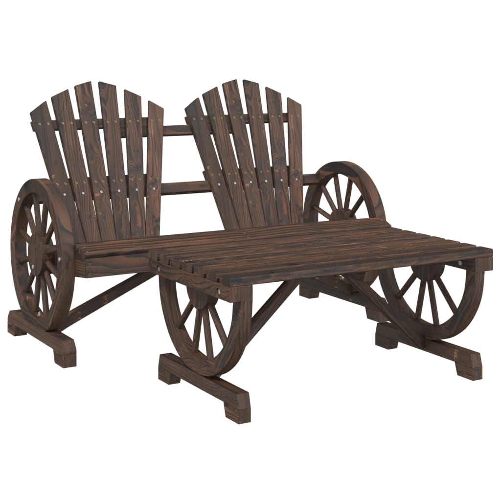 vidaXL Σαλόνι Κήπου Σετ 4 Τεμαχίων από Μασίφ Ξύλο Ελάτης