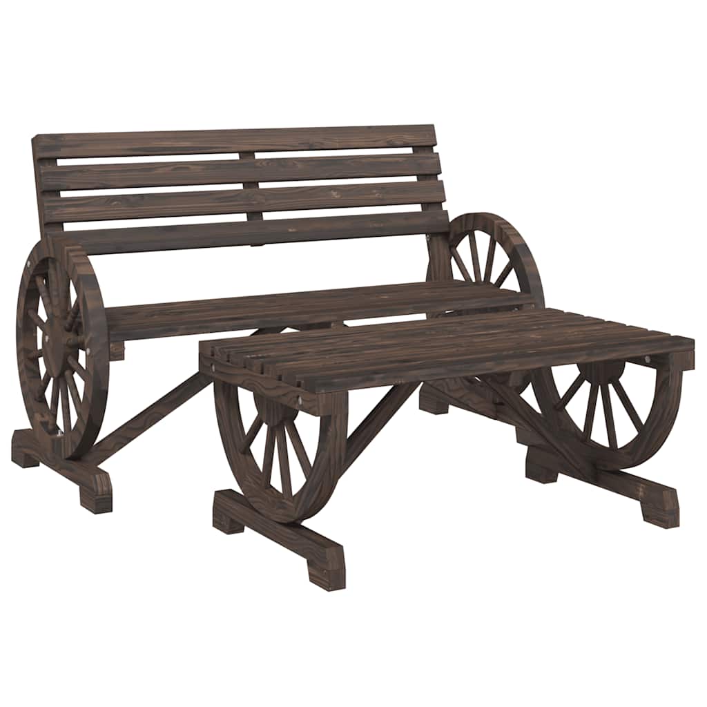 vidaXL Σαλόνι Κήπου Σετ 4 Τεμαχίων από Μασίφ Ξύλο Ελάτης