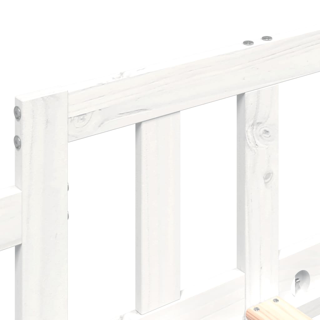 vidaXL Καναπές Κρεβάτι Χωρίς Στρώμα Λευκό 90x200 εκ. Μασίφ Ξύλο Πεύκου