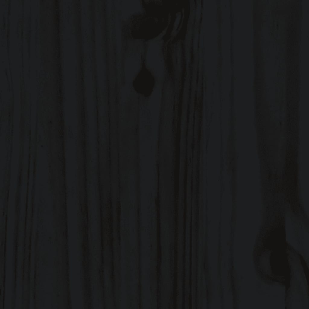 vidaXL Καναπές Κρεβάτι Μαύρος 80 x 200 εκ. από Μασίφ Ξύλο Πεύκου