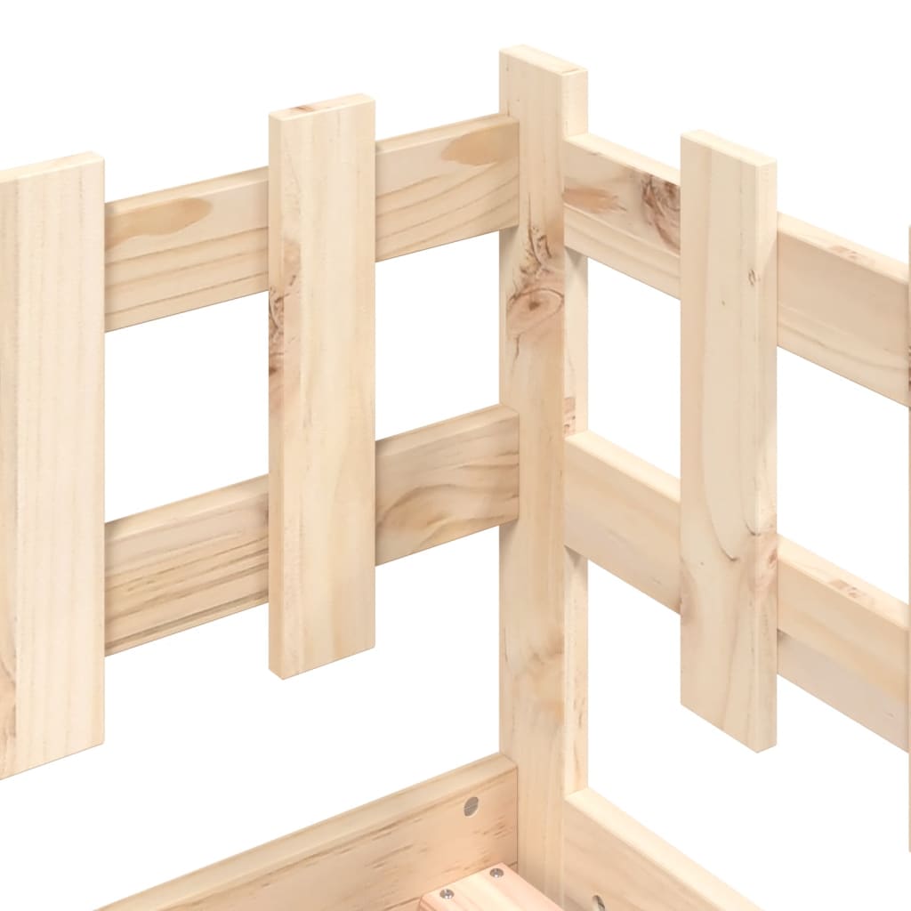 vidaXL Καναπές Κρεβάτι Χωρίς Στρώμα 90x190 εκ. Μασίφ Ξύλο Πεύκου