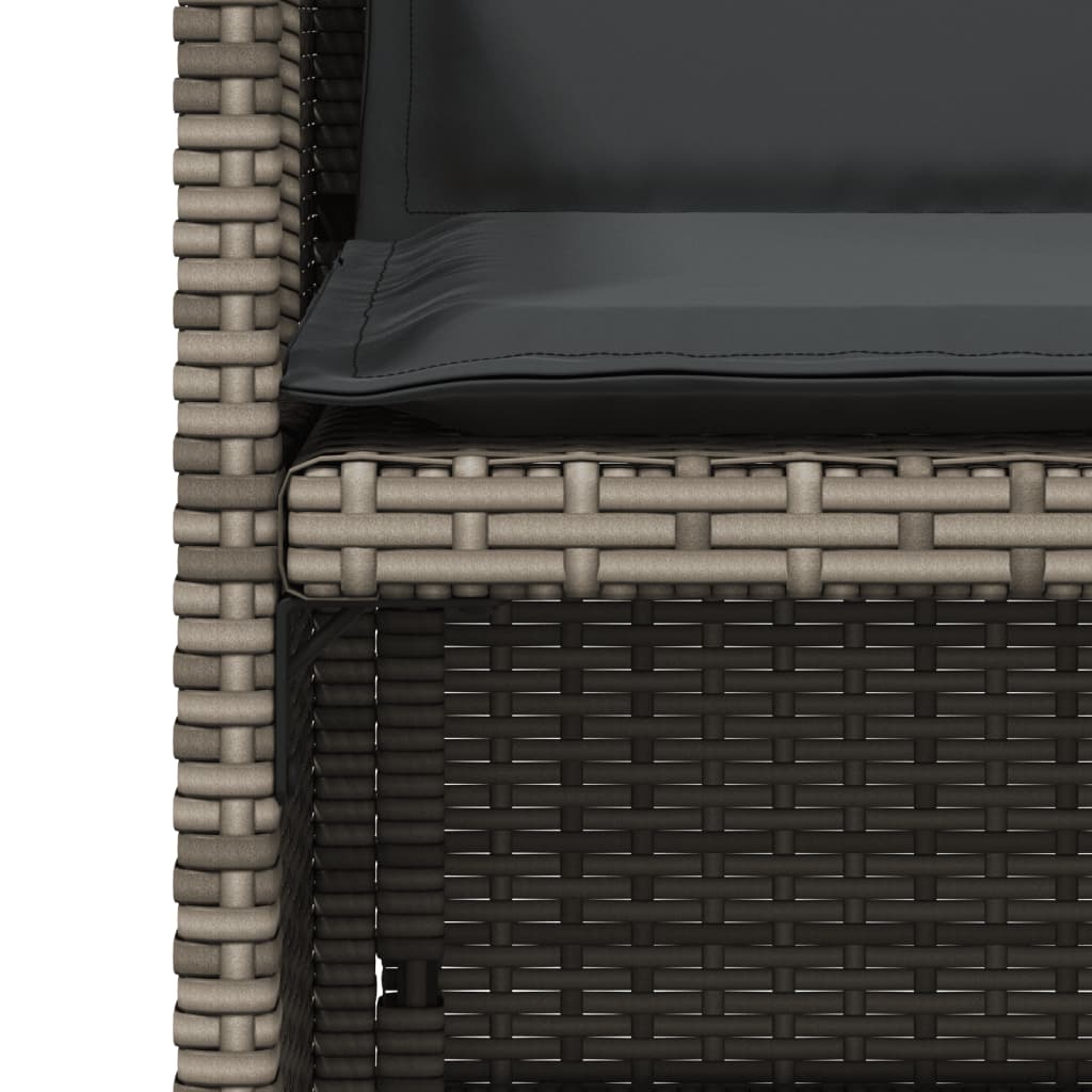 vidaXL Καρέκλες Κήπου 4 τεμ. Γκρι από Συνθετικό Ρατάν με Μαξιλάρια