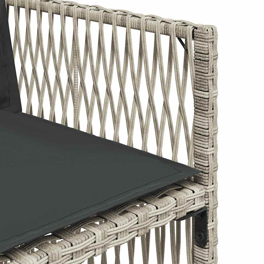 vidaXL Καρέκλες Κήπου 4 τεμ. Αν. Γκρι από Συνθετικό Ρατάν με Μαξιλάρια