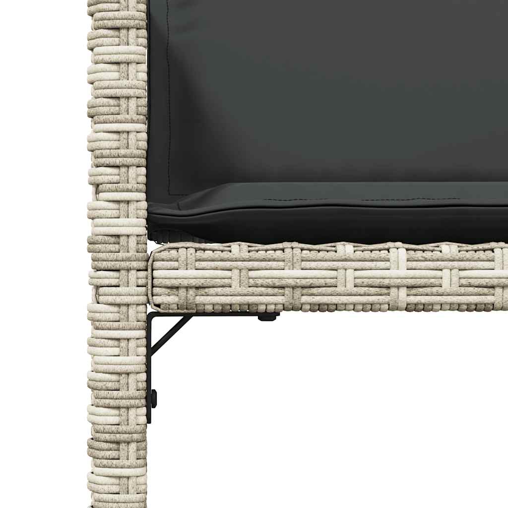 vidaXL Καρέκλες Κήπου 4 τεμ. Αν. Γκρι από Συνθετικό Ρατάν με Μαξιλάρια